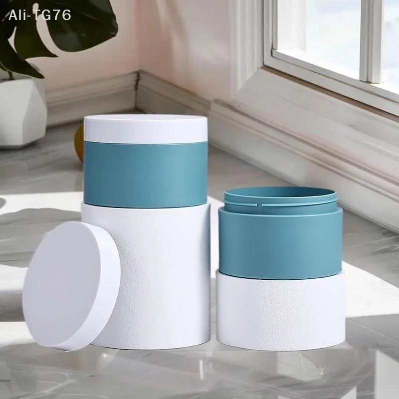 100g Refillable Blue Plastic Cosmetic Jars | Travel Cream Container