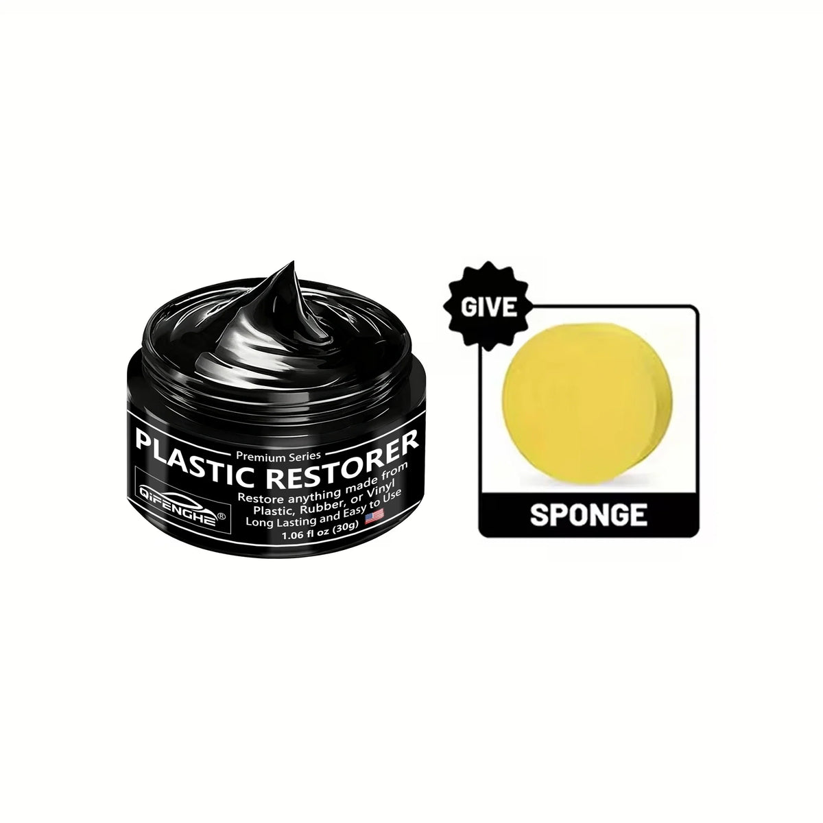 Car Plastic Trim Restorer – Black Vinyl, Rubber & Tire Shine