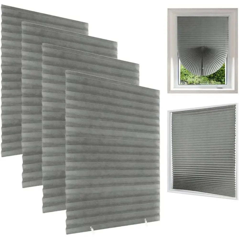Adhesive Blackout Pleated Window Shade | Temporary Blind
