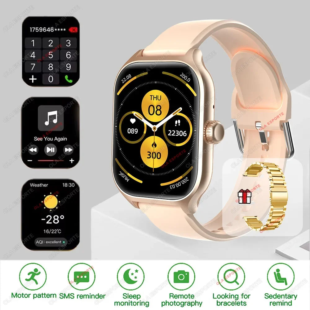 Outdoor Smart Watch Men Women 2 01'' HD Screen Heart Rate Bluetooth