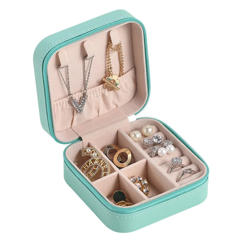Mini Travel Jewelry Organizer Box – Earrings, Rings & Necklaces
