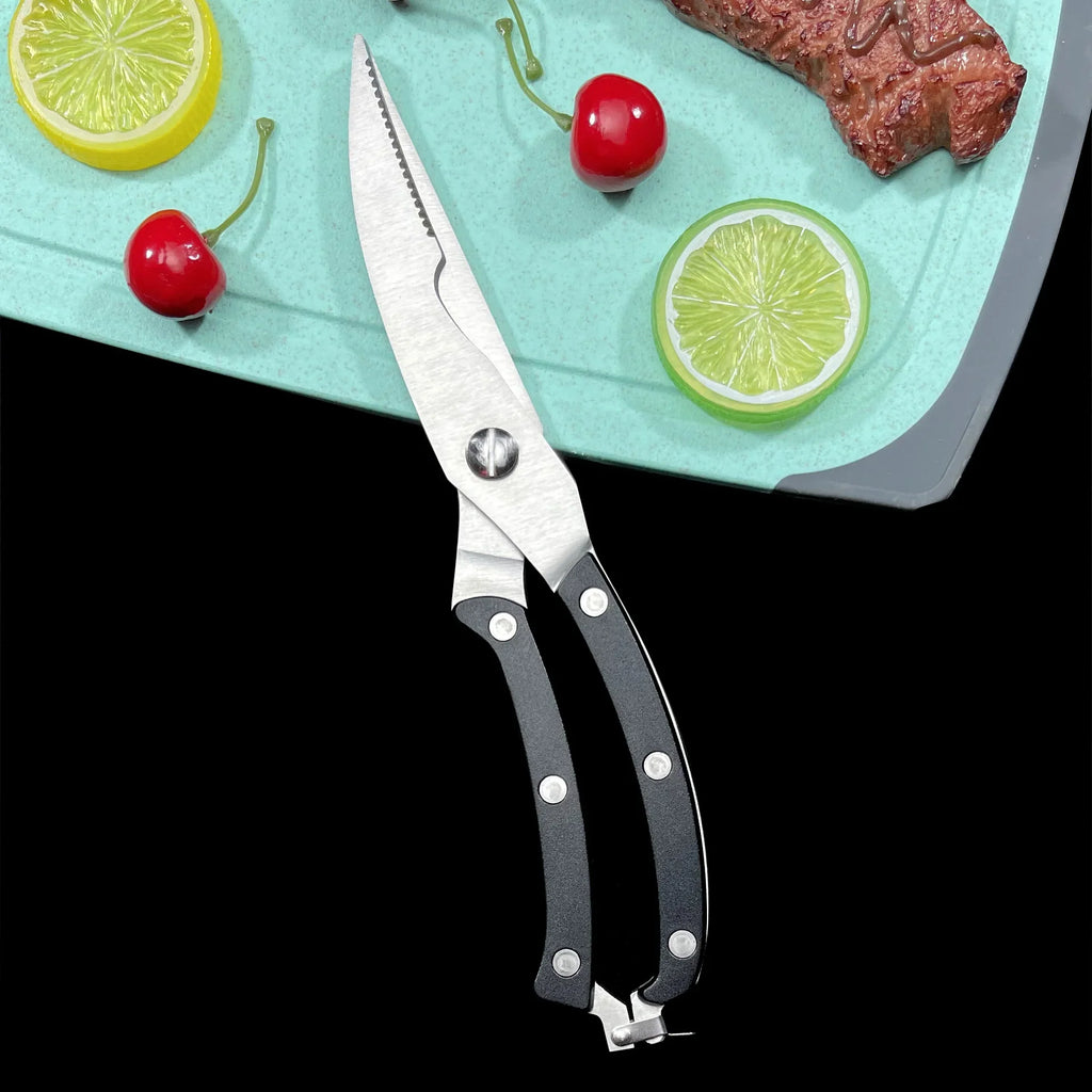 Heavy-Duty Stainless Steel Kitchen Scissors & BBQ Shears