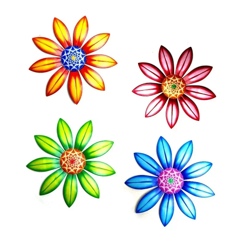 Metal Flower Wall Art Sculpture – Indoor & Outdoor Hanging Decor