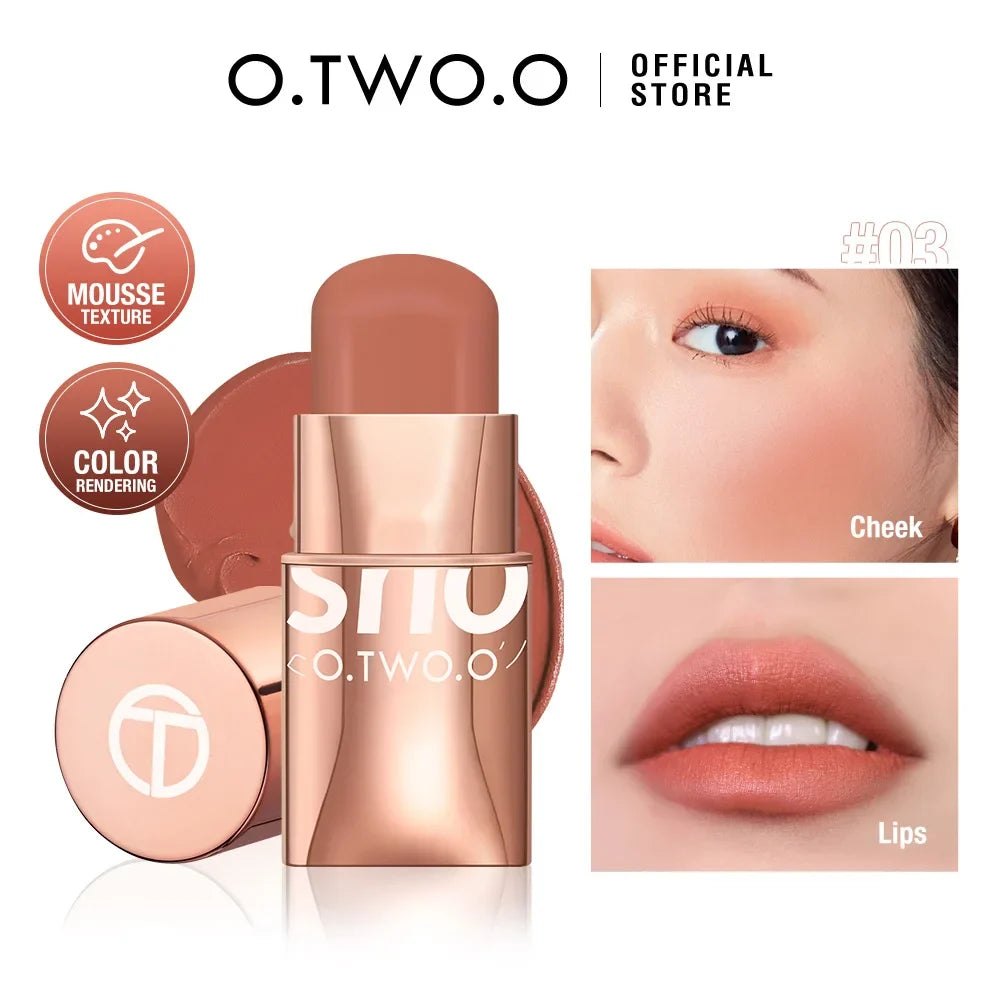 O.TWO.O 3-in-1 Cream Makeup Stick – Lips, Cheeks & Eyes