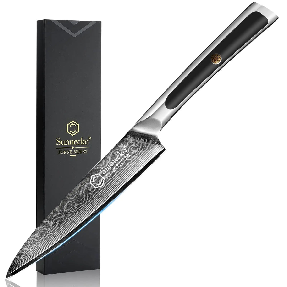 Sunnecko 5-Inch VG10 Damascus Steel Utility Kitchen Knife