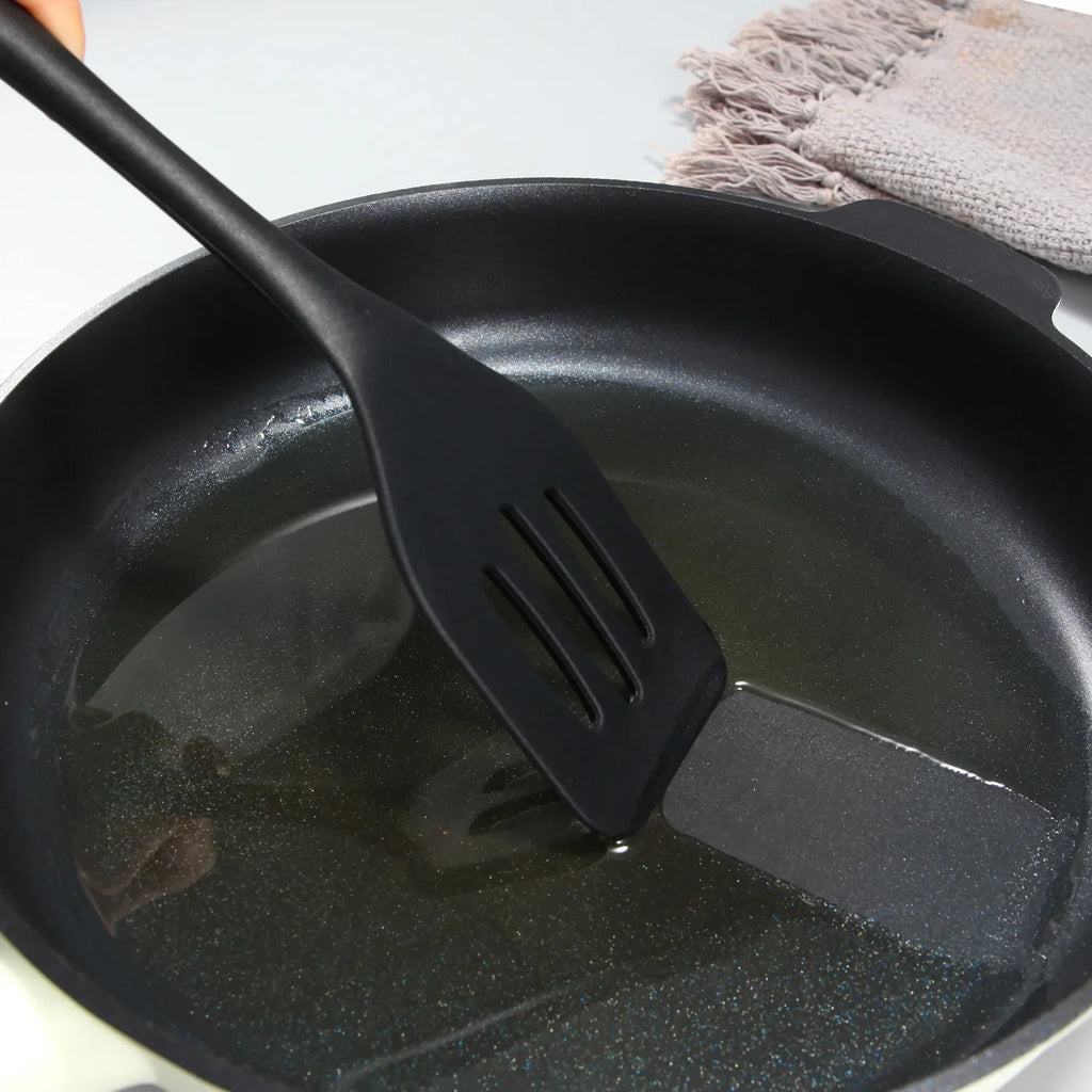 Silicone Slotted Turner Spatula Set – Kitchen Cooking Utensils