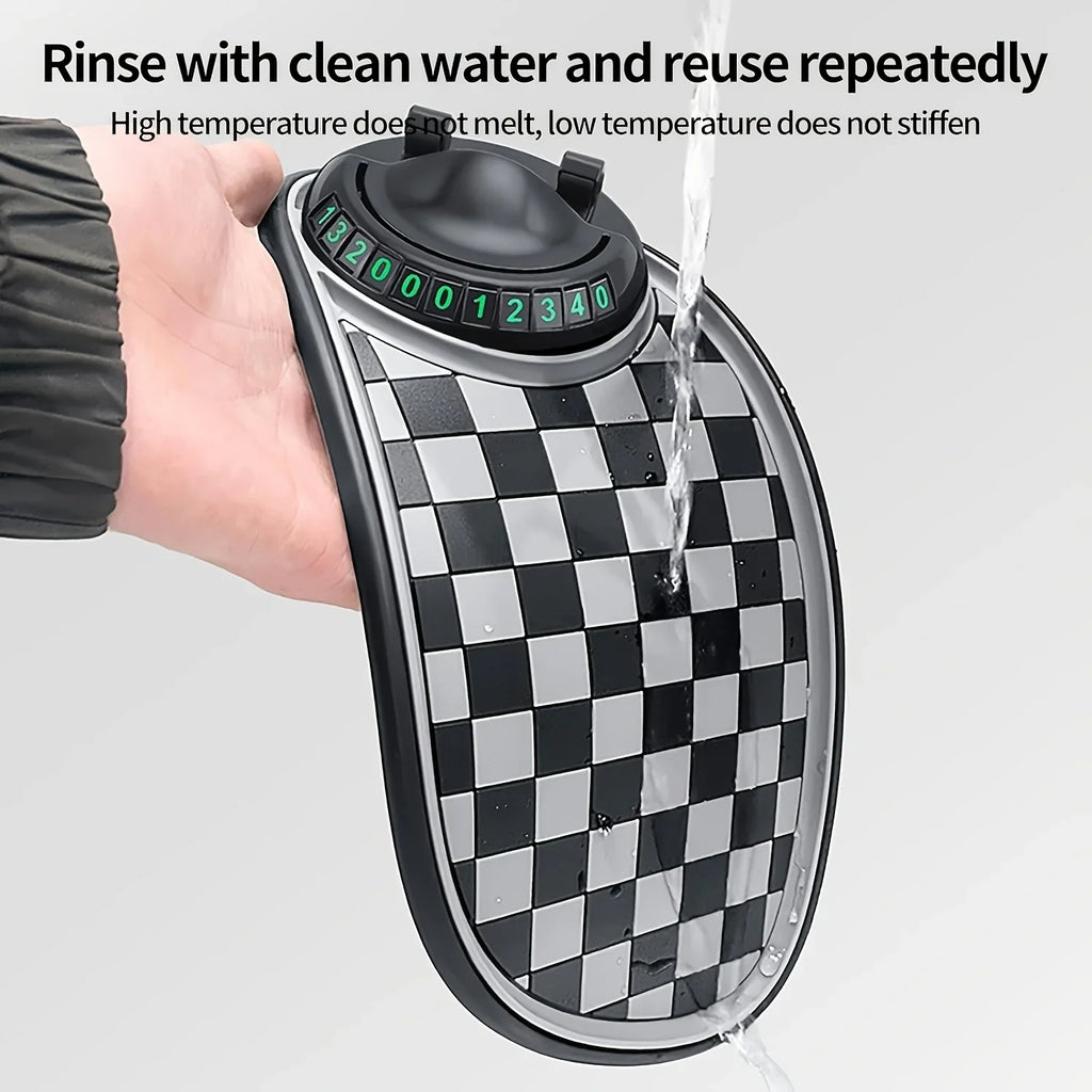 Car Dashboard Anti-Slip Mat Phone Holder & Parking Number Pad