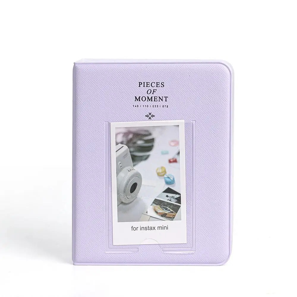 64-Pocket Instax Mini Photo Album – PU Leather 3" Picture Book