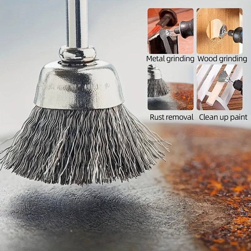 Rotating Wire Brushes Polishing Wheels Rust Removal Wireless Metal
