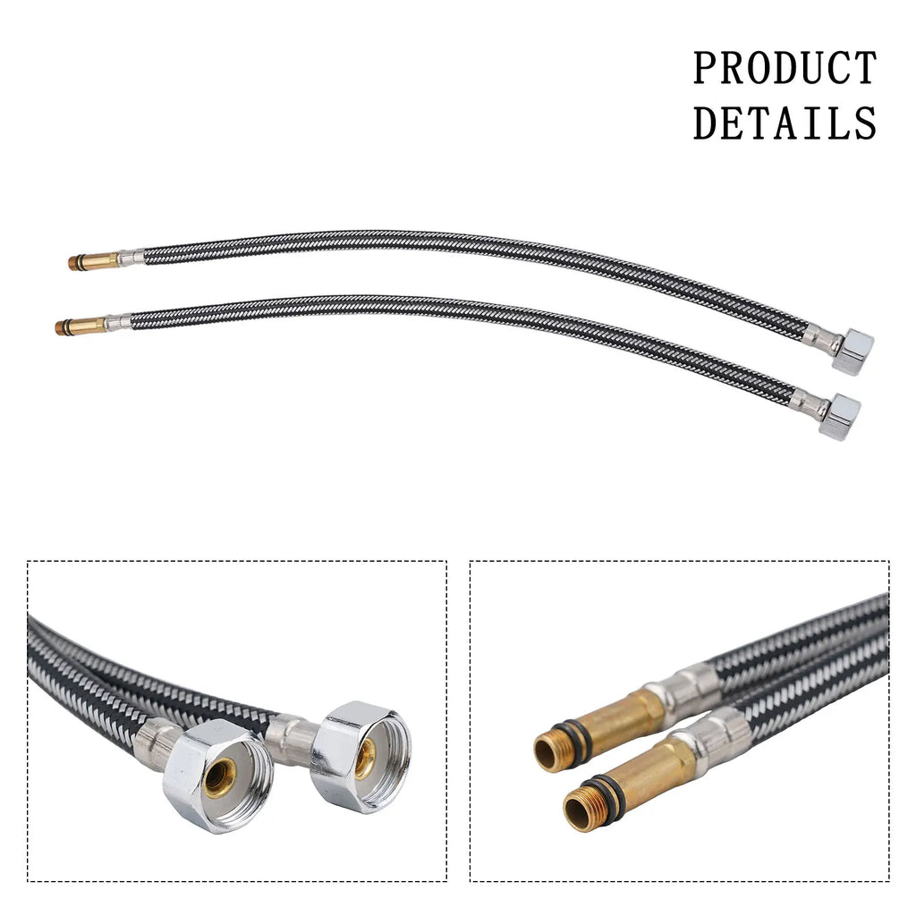 G1 2 Bathroom Kitchen Faucet Connector Stainless Steel Flexible