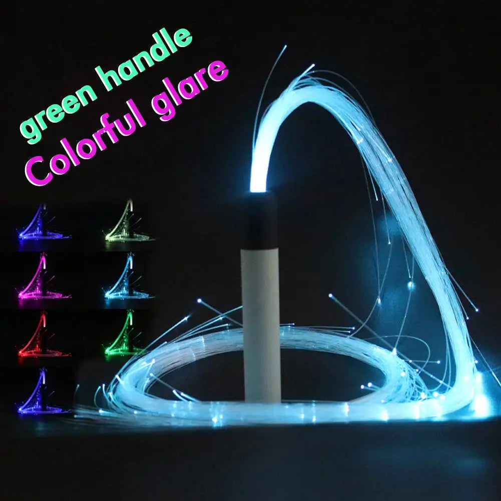 360 Swivel LED Fiber Optic Whip Bright Light Up Rave Toy EDM Pixel