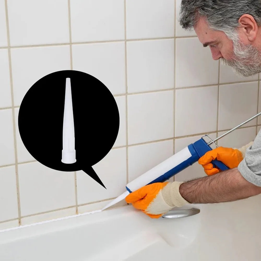 Caulk Nozzles Plastic Glass Glue Sealant Silicone Caulking Tips Gun