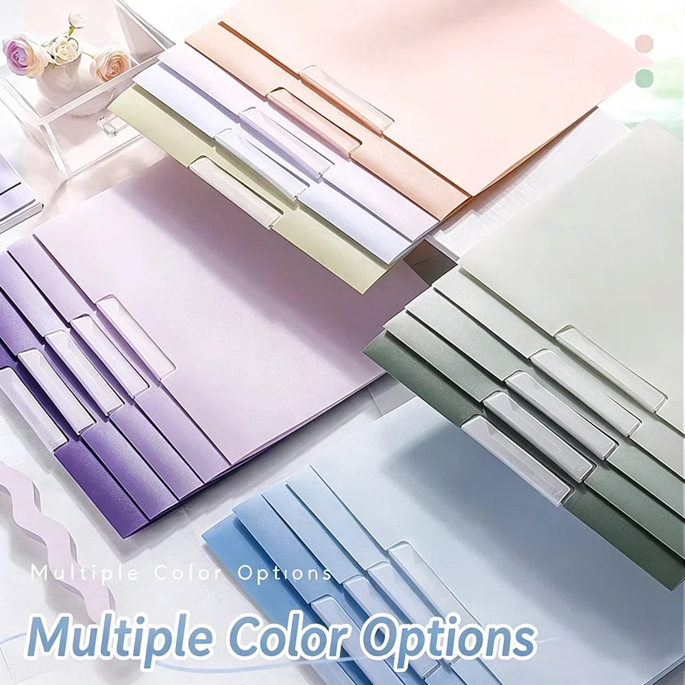 5 Rotating Pull Rod Clip A4 Transparent Insert Folder Side Opening