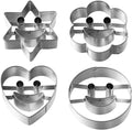4-Piece Smiling Face Cookie Cutters | Stainless Steel Baking Set