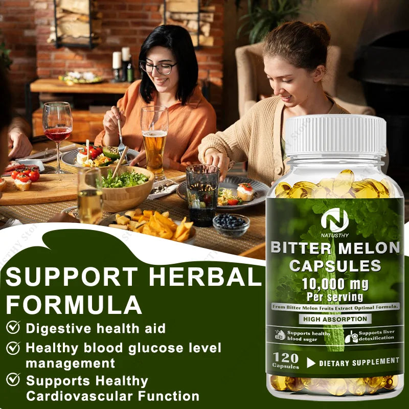 Bitter Melon Capsules 25:1 Extract | 120 Veggie Caps 10,000mg