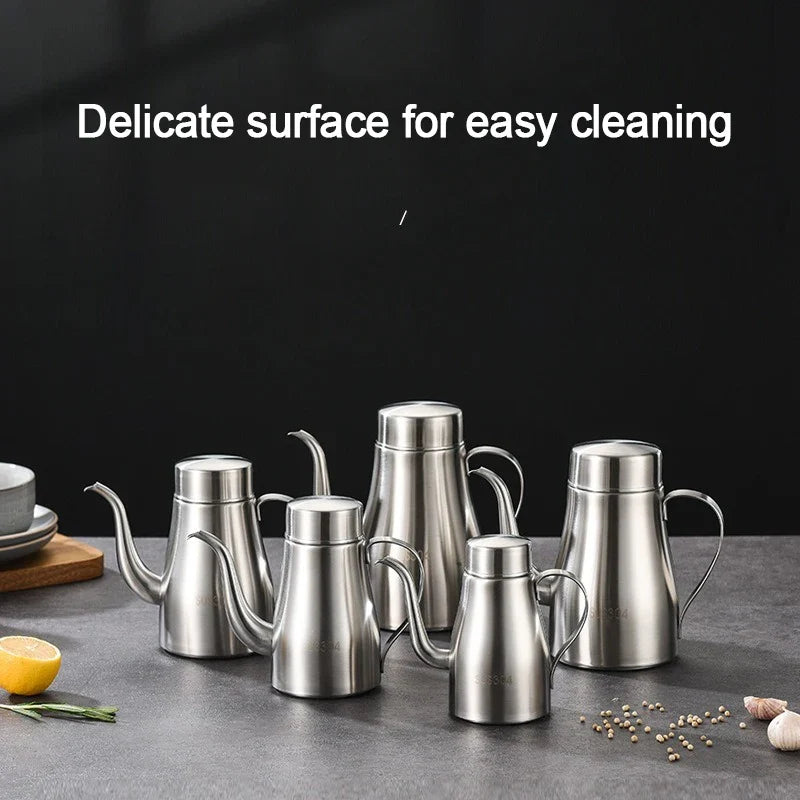 304 Stainless Steel Oil Dispenser Bottle – Large Kitchen Oil Pot