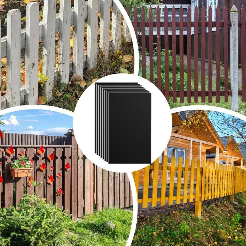 Fence Post Protectors 8-Pack | Waterproof Self-Adhesive PVC Wrap