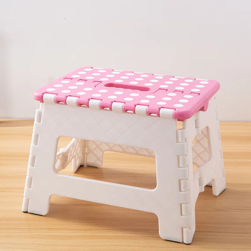 Folding Plastic Stool – Portable Shower, Garden & Outdoor Seat