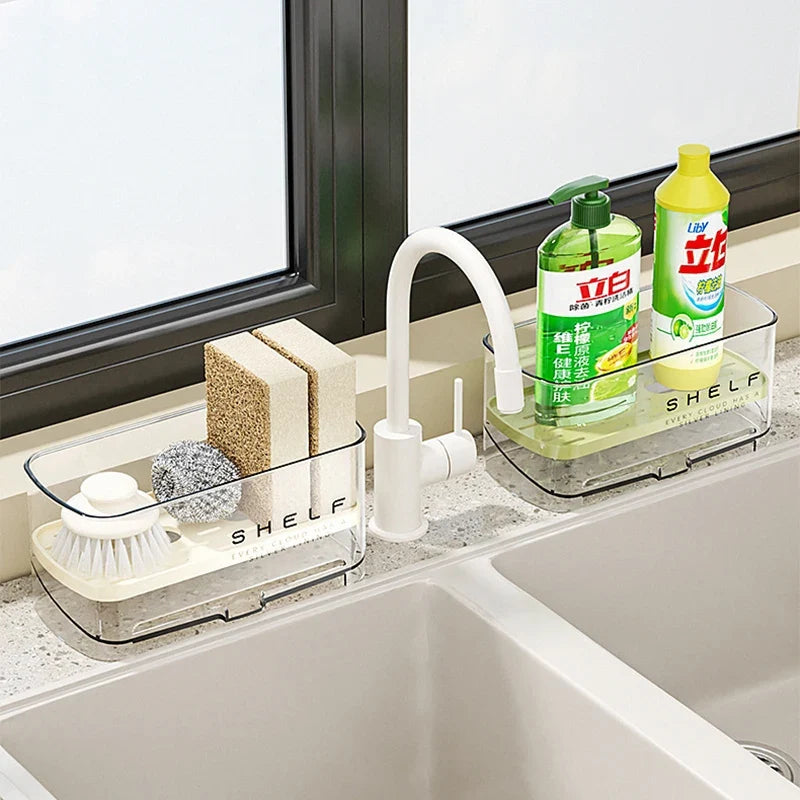 Multi-Functional Sink Rack | Drainage Shelf & Towel Holder
