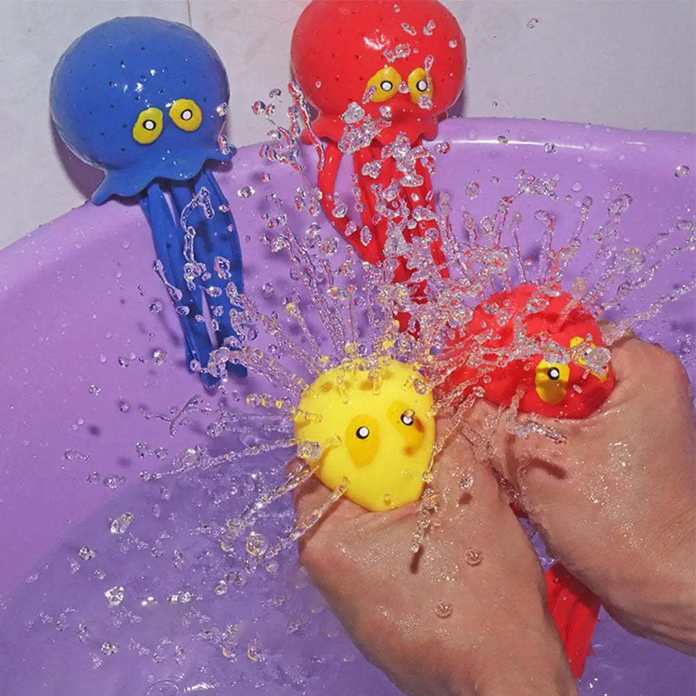 Octopus Squirt Bath Toy for Kids Ages 3–6 | Soft Silicone TPR