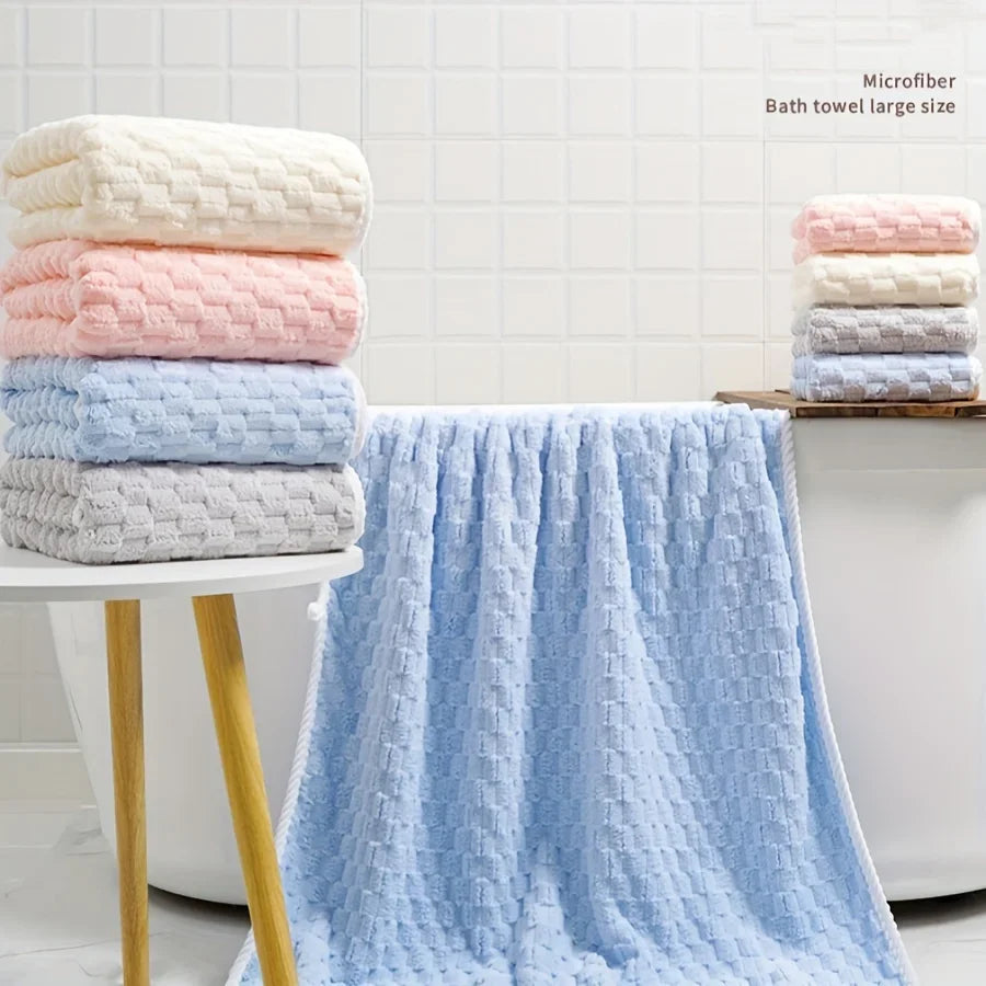 Thick Big Bamboo Charcoal Coral Velvet Bath Towel Adult Soft
