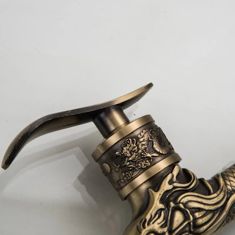 Antique Bronze Wall Mount Bibcock – Zinc Alloy Garden Faucet