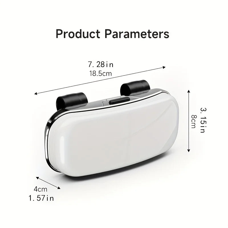 One-Touch Car Sun Visor Glasses Holder & Storage Case