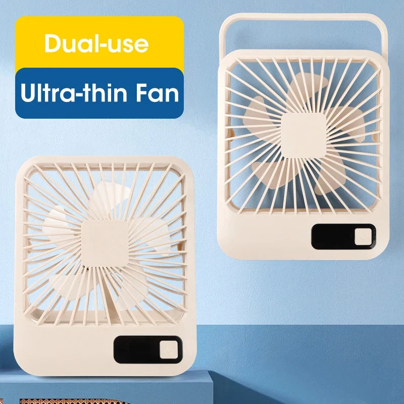 Rechargeable Foldable Desktop Fan | 5-Speed Type-C LED Display