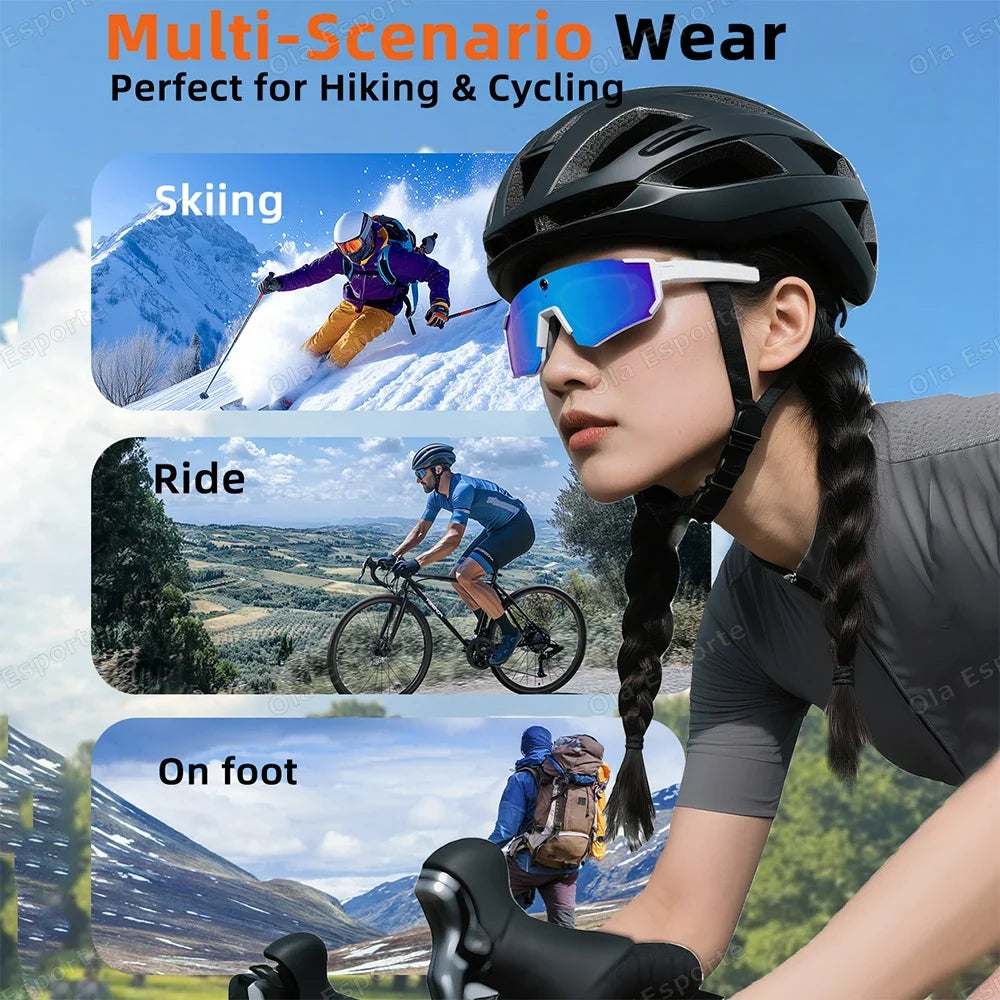 Ola Esporte AI Smart Glasses 1080P Camera Bluetooth UV400