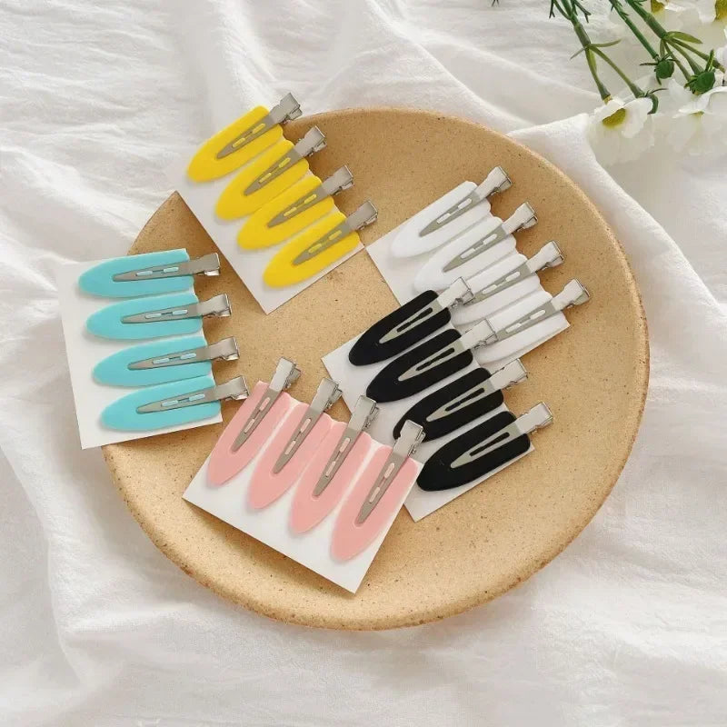 Side Bangs Fringe Barrettes Hair Clips – 12 Sets (48 Pcs)
