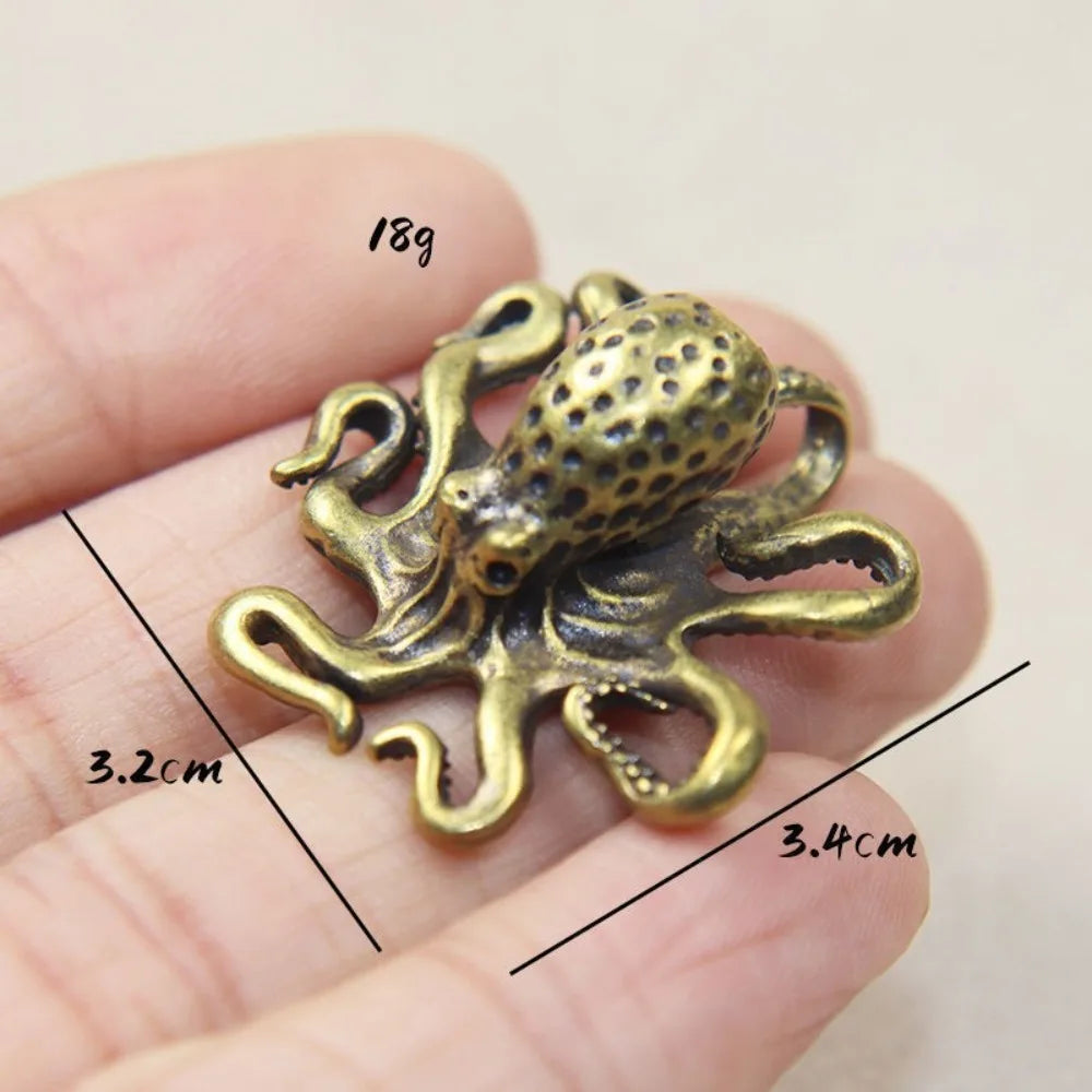 Antique Octopus Home Decoration Brass Copper Animal Figurines