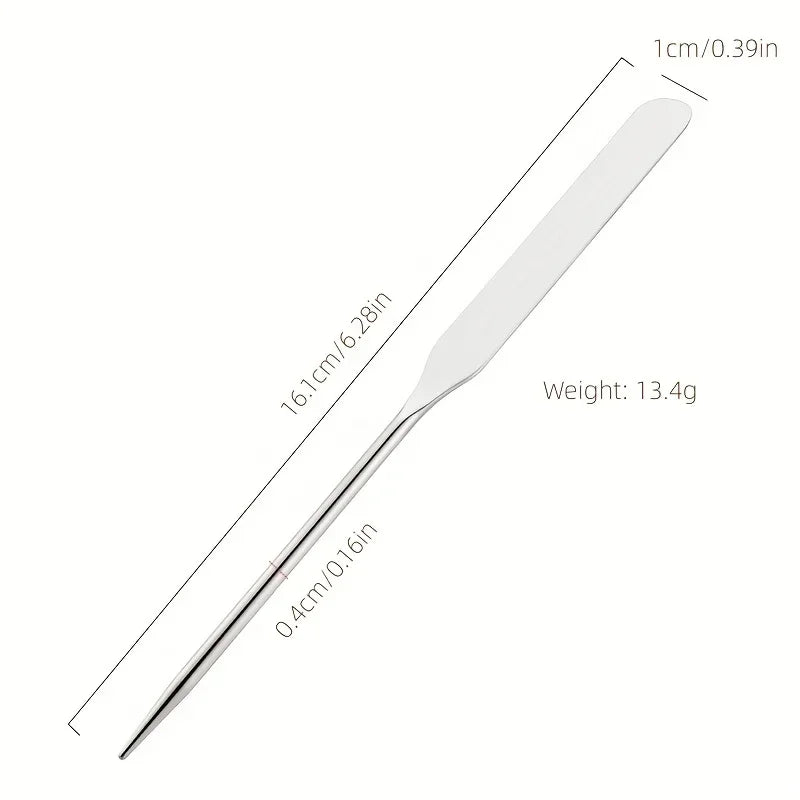 Stainless Steel Makeup Foundation Spatula & Ring Palette Set