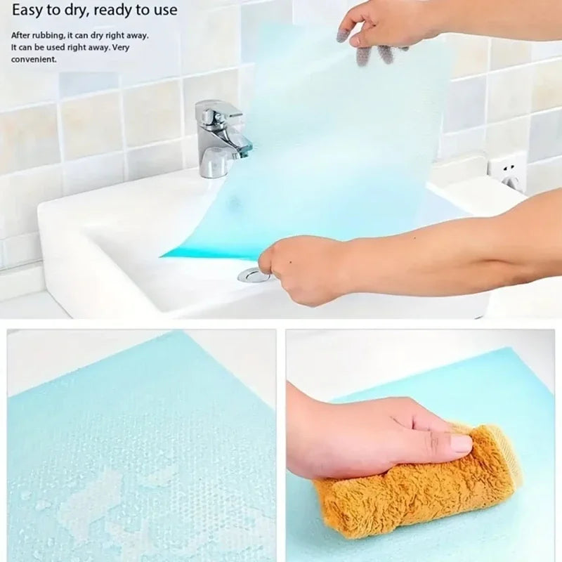 4-Pack EVA Waterproof Fridge Liner Mats – Washable Shelf Pads