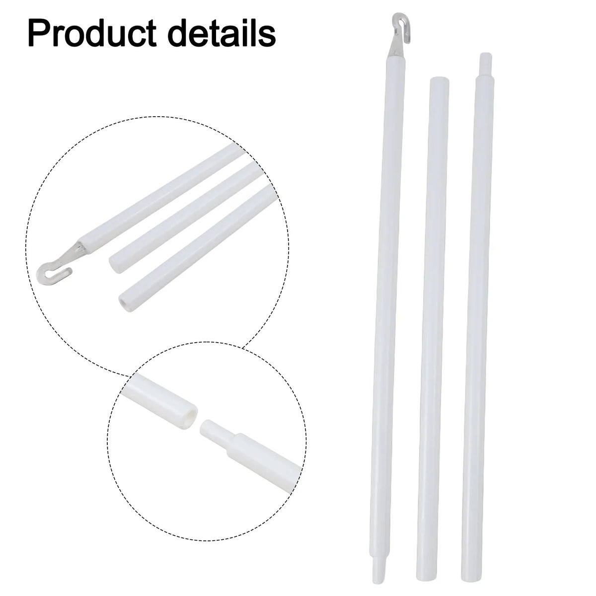 89cm Adjustable Blind Pull Rod | PP Lightweight Multi-Stage Lock