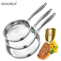 KEMORELA 3-Piece Stainless Steel Non-Stick Frying Pan Set
