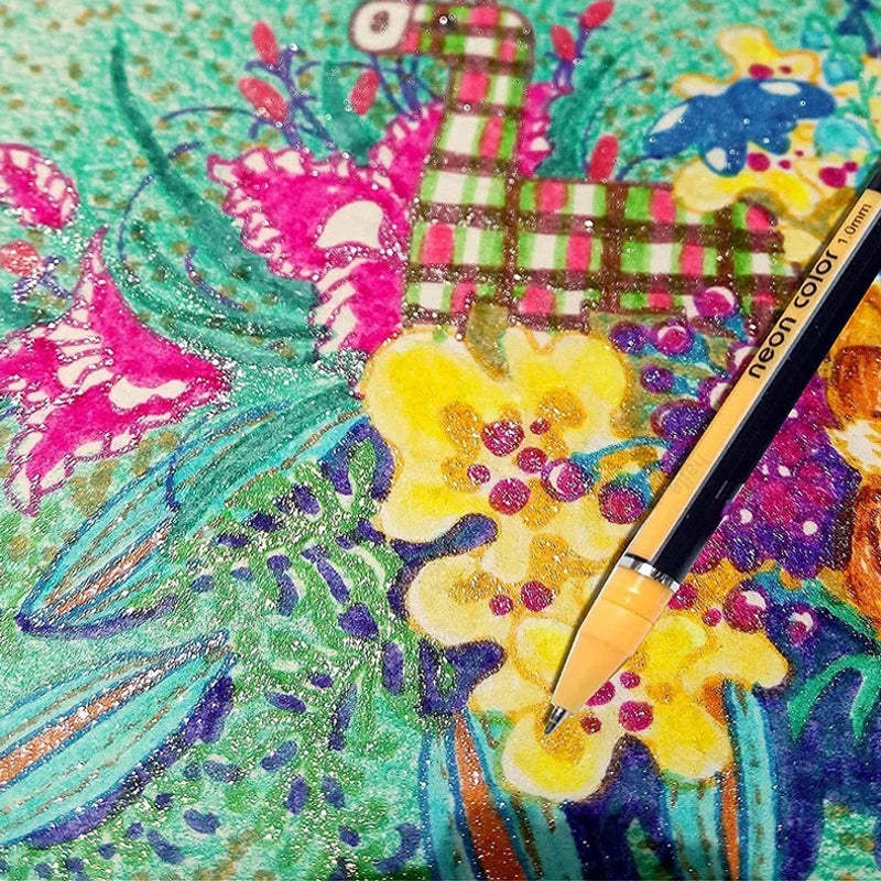 Metallic Glitter Gel Pens 12/18/24 Pc Set with Refills | Art Markers