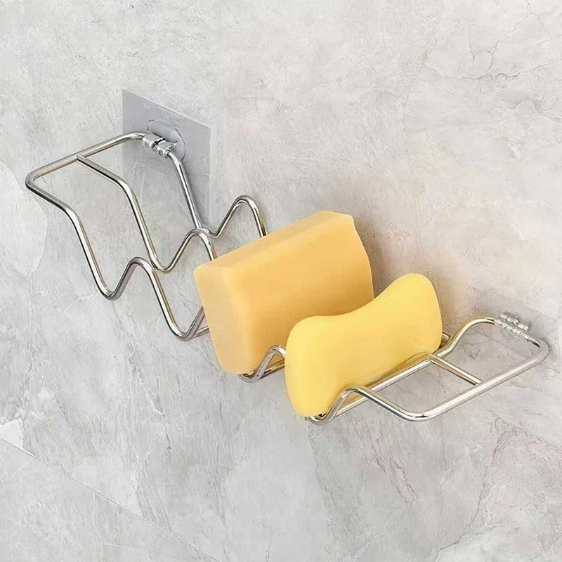 Stainless Steel Soap Rack – Countertop & Wall Soap Holder