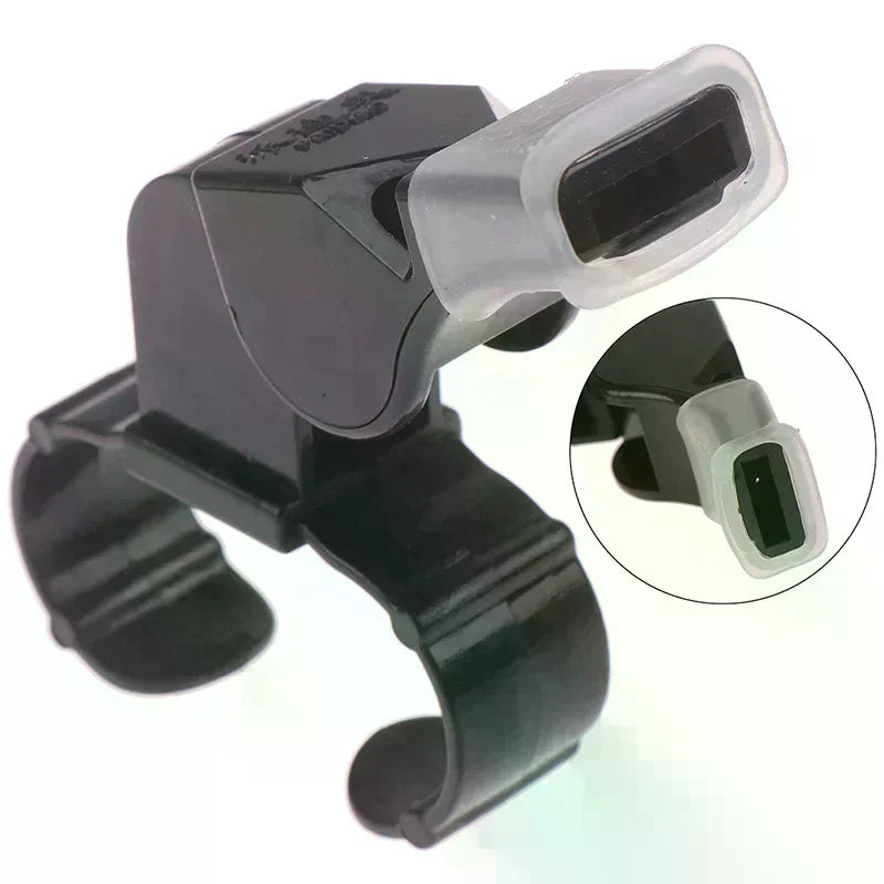 Black Plastic Pealess Finger Grip Sports Skate Football Referee Mouth