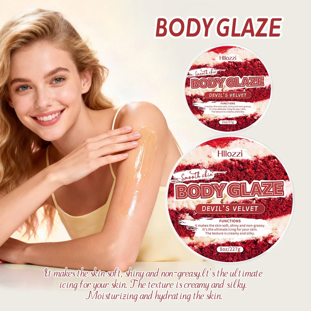 Red Velvet Body Glaze – Moisturizing Skin Tone Evening Cream