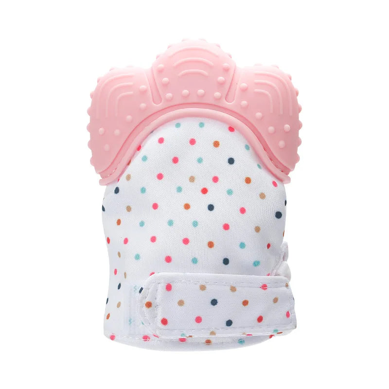 Soft Silicone Baby Tooth Glue Gloves Chewing Toy Newborns Anti Biting
