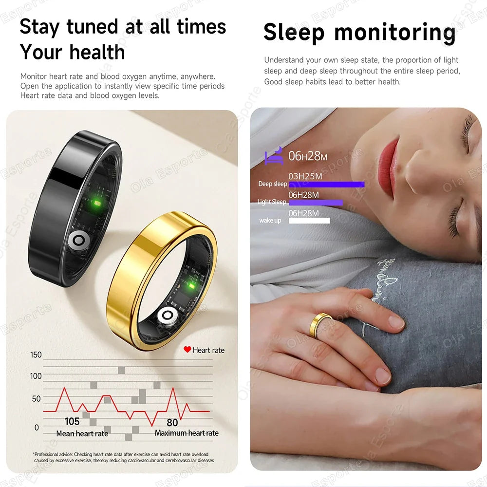 Smart Ring | Heart Rate, SpO₂ & Sleep Tracker | 5ATM