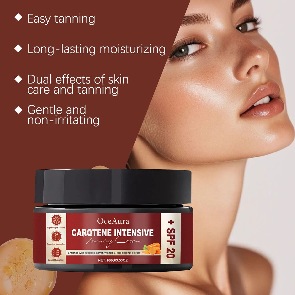 OceAura Carrot Tanning Gel – Tan Enhancer & Bronze Glow 100g