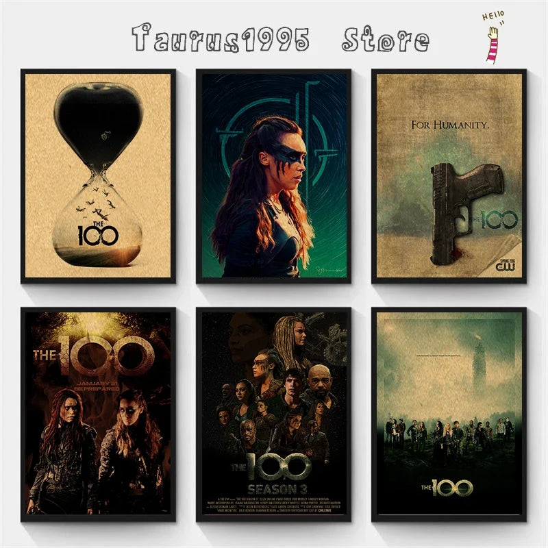 The 100 TV Series Kraft Paper Wall Poster | Home Decor Art