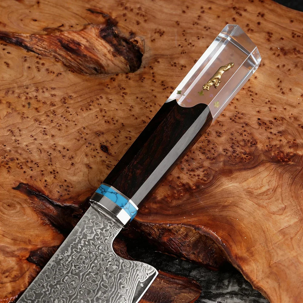 XITUO 8-Pc Damascus Steel Chef Knife Set | Resin Handle