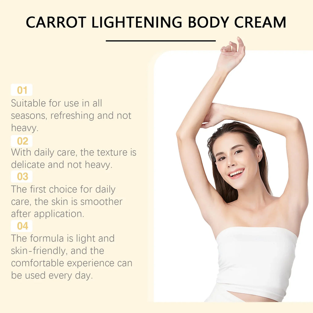 OceAura Carrot Body Cream – Brightening & Moisturizing Lotion