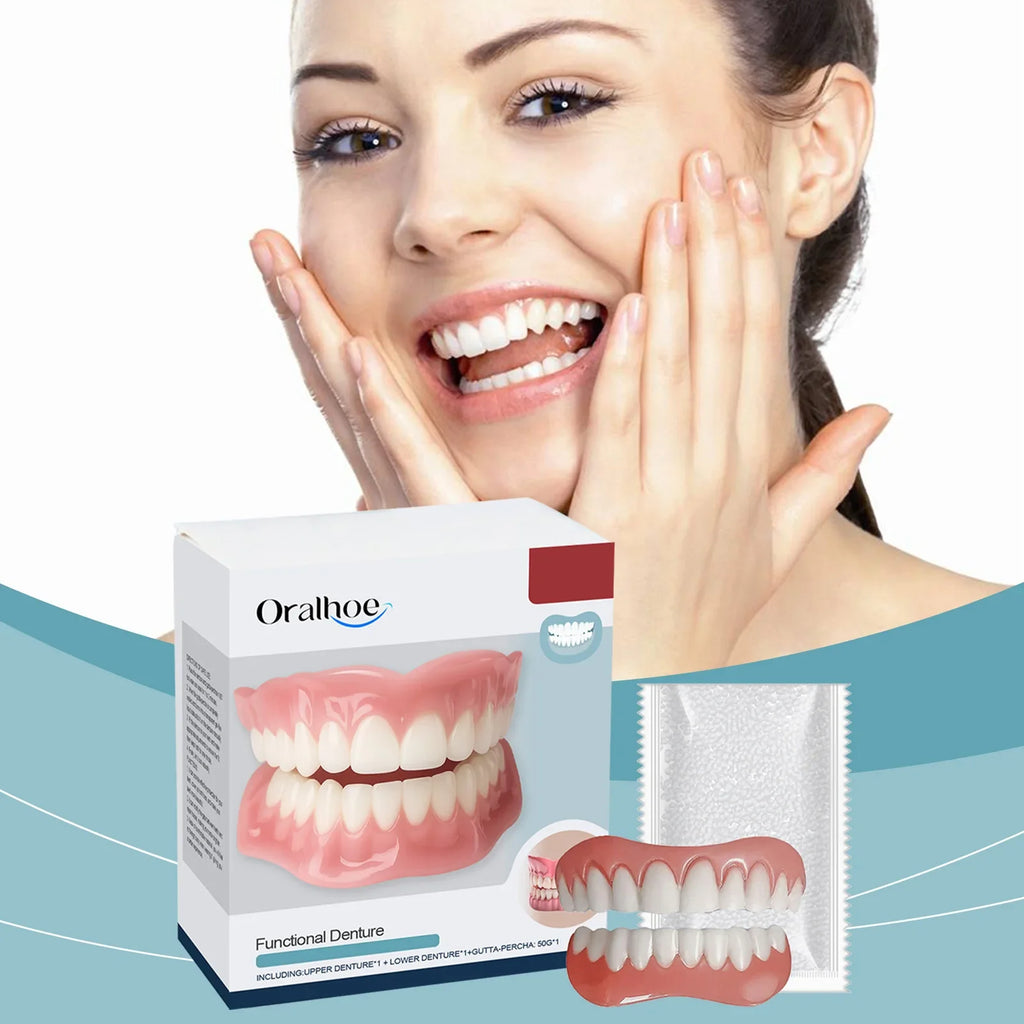 Snap-On Smile Veneers – Temporary Silicone Denture Cover