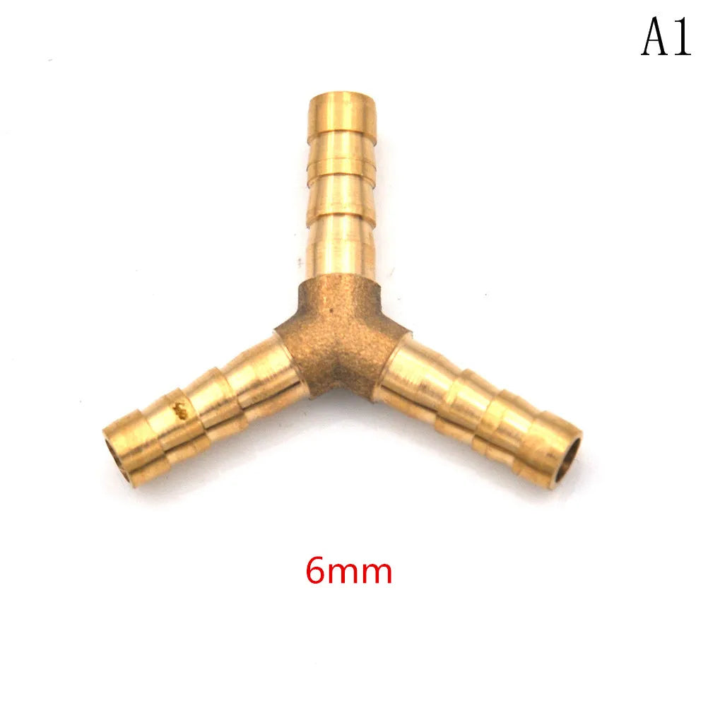 Brass Barbed Y Splitter Connector – Air & Fuel Hose Fitting