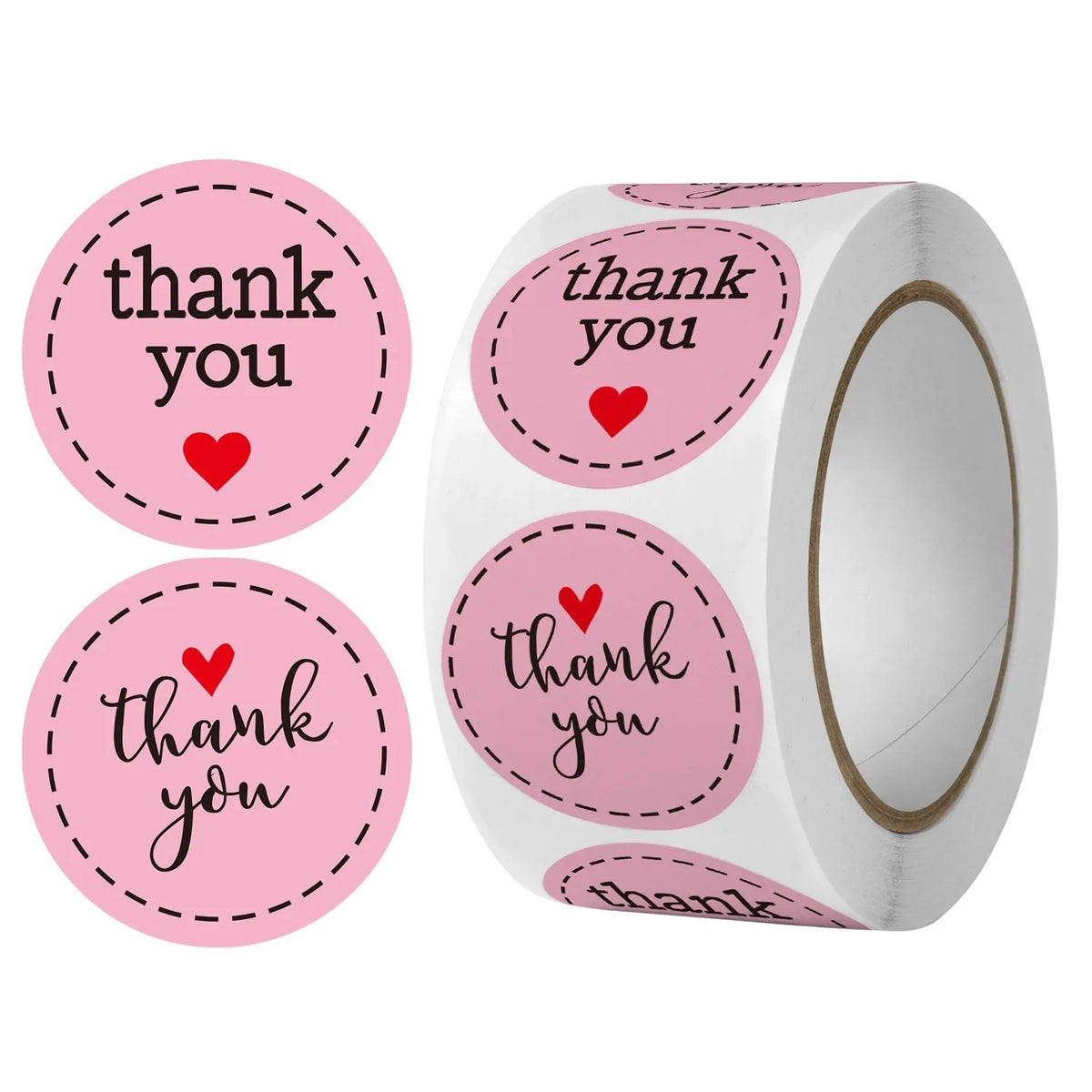 1 Roll Love Heart Stickers Thank You Sticker Craft Wedding Birthday