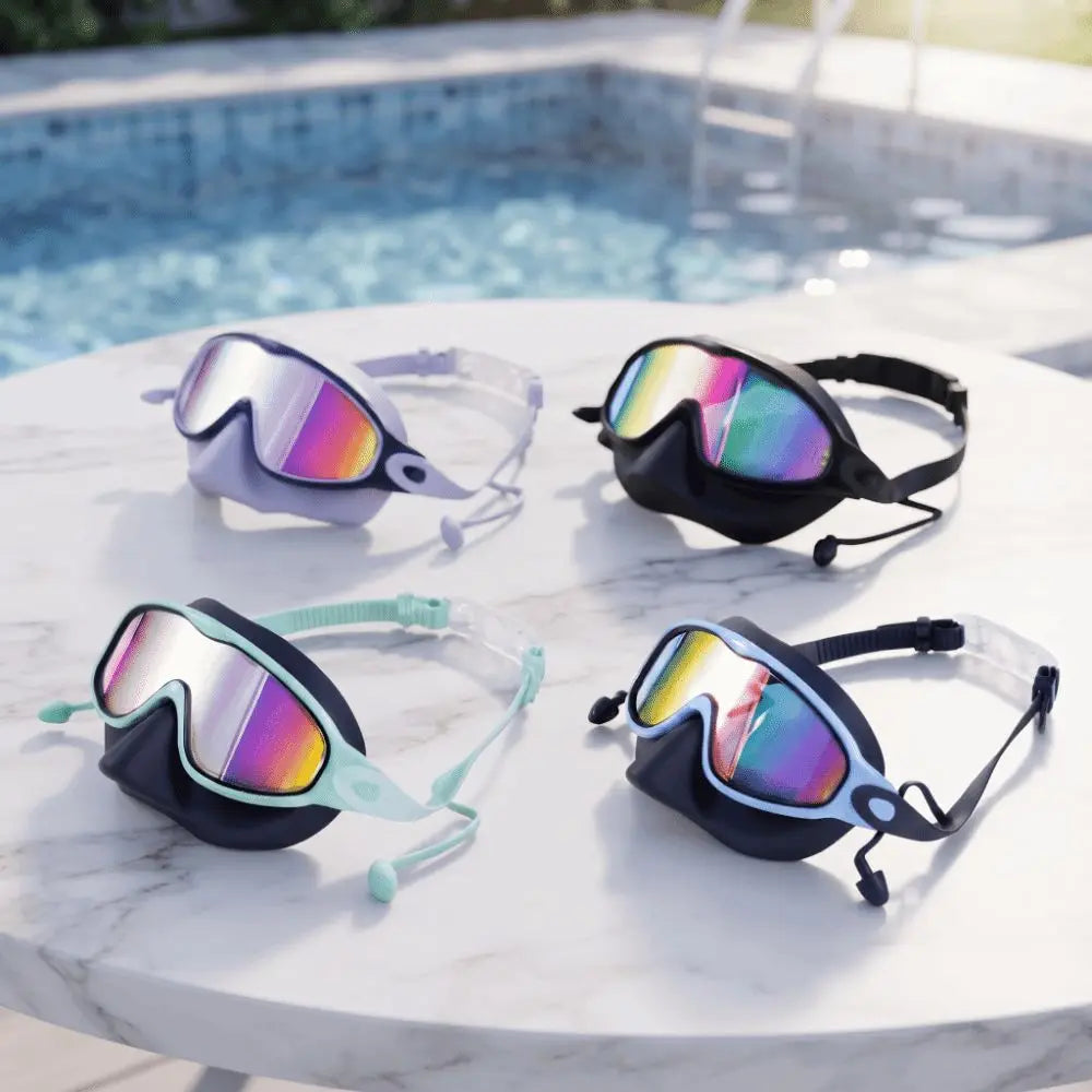 Women's Wide View Swim Goggles – UV &amp; Anti-Fog Large Frame