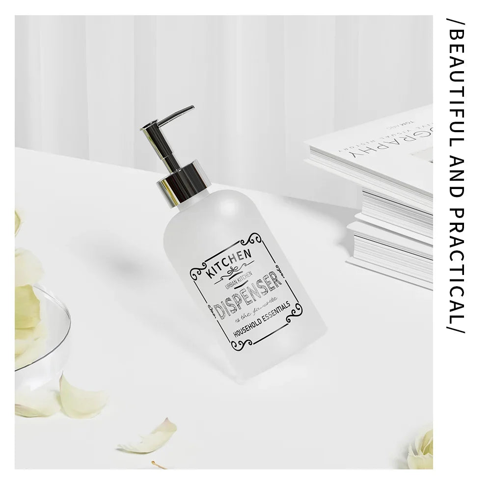 410ml Ceramic Marble Soap Dispenser | Refillable Press Pump